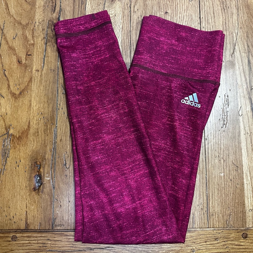 Adidas - Climalite Leggings - XS - Burgundy Heather